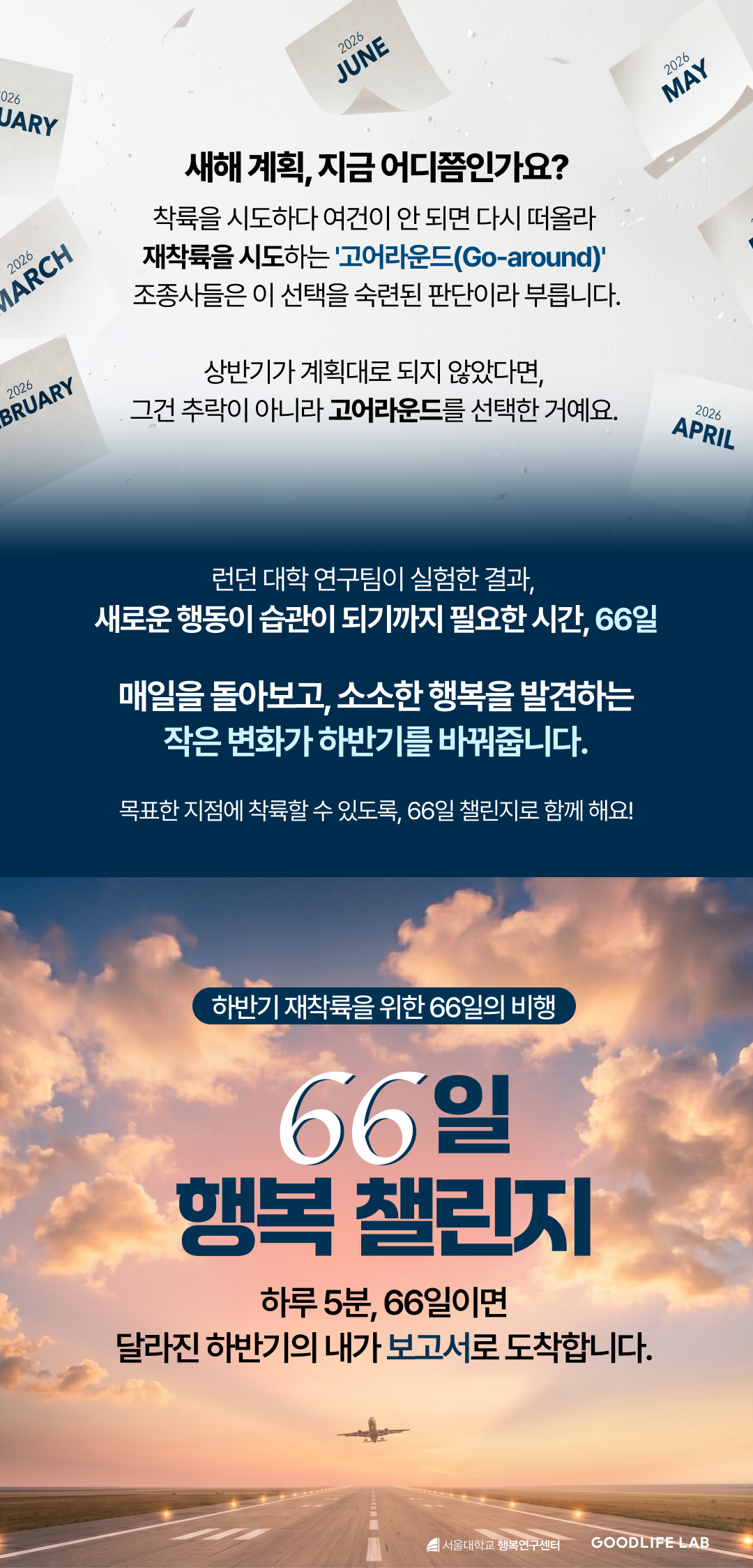 66일 행복 챌린지 💙 66일 후 당신의 하반기가 보고서로 도착합니다.