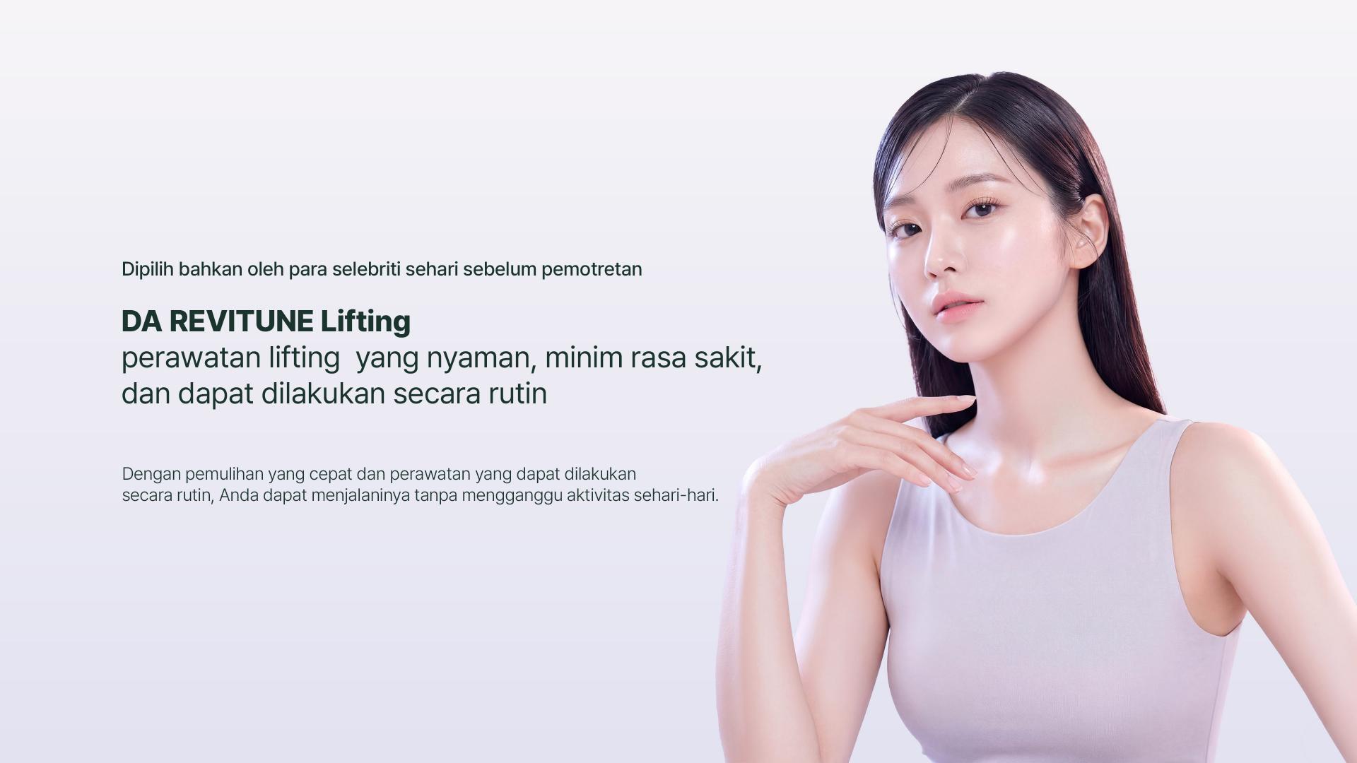 DA LeviTune Lifting, perawatan lifting  yang nyaman, minim rasa sakit, dan dapat dilakukan secara rutin.