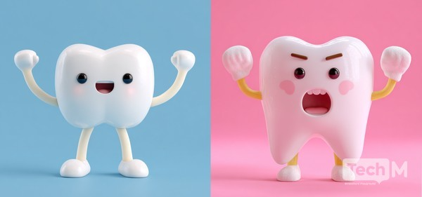 기자가 미드저니에 요청해 구현한 앞니 '루미'의 캐릭터. 용기를 얻기 전(왼쪽)과 후로 나눠서 구체화했다 / 사진=배수현 기자