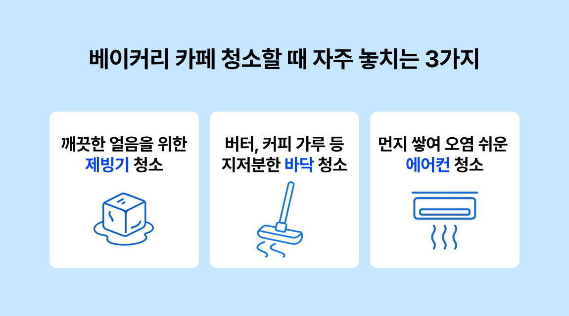 베이커리 카페 청소 위생 점검 체크리스트