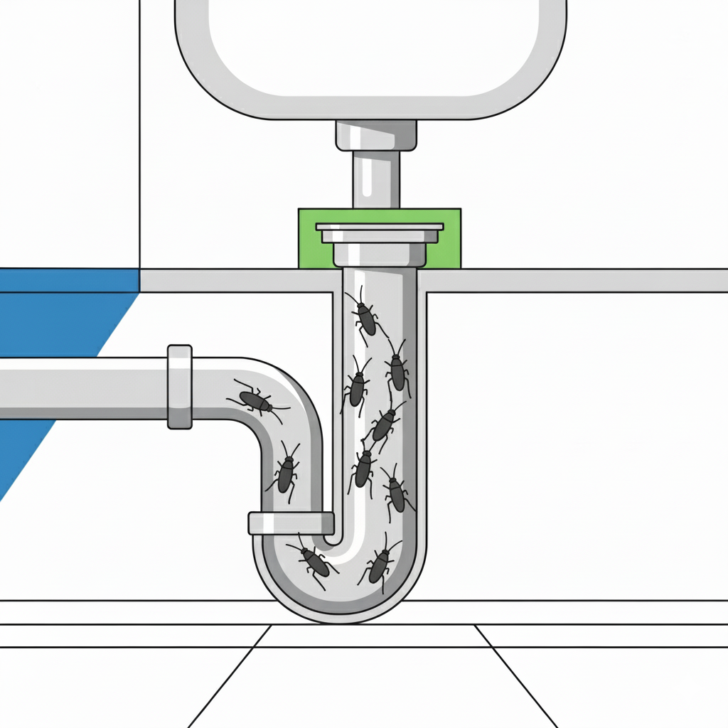 케어원 해충방제 바퀴벌레 유입 경로 배수관