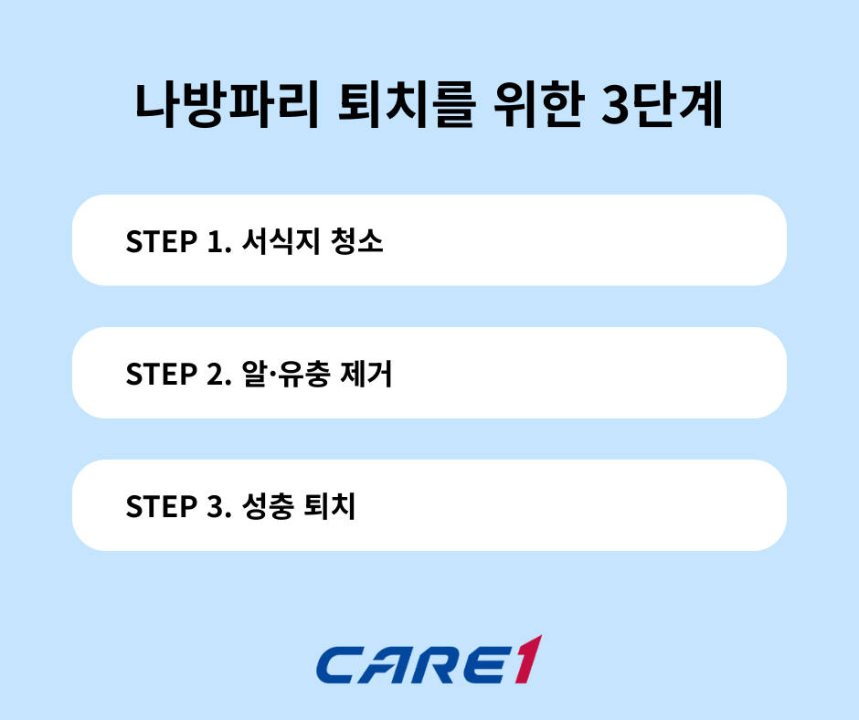 케어원 나방파리 퇴치 3단계