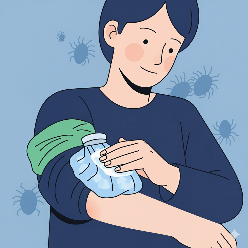 케어원 진드기 물렸을 때 응급처치_냉찜질