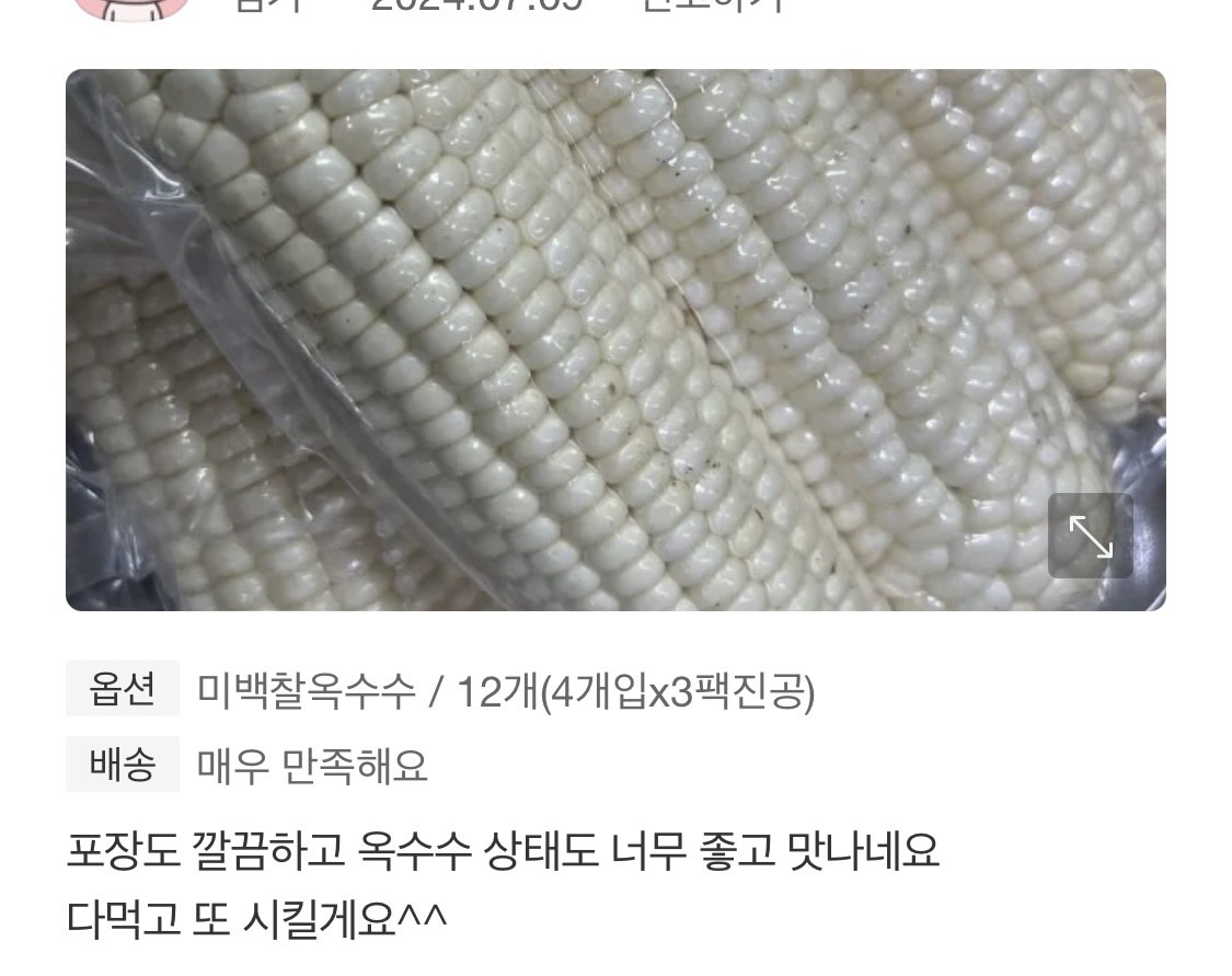 쫀득쫀득 몬나니 찰옥수수 20개 특가
