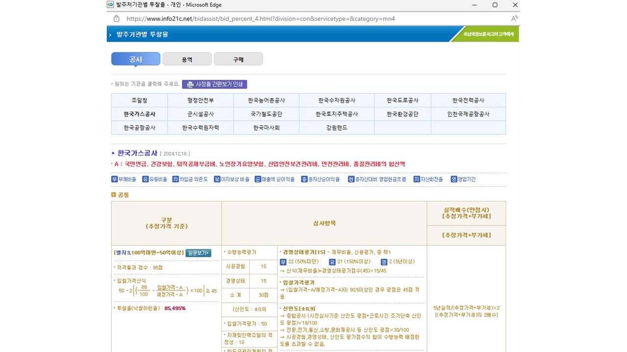 한국여성경제인협회 입찰정보 사이트 안내 : 공지사항