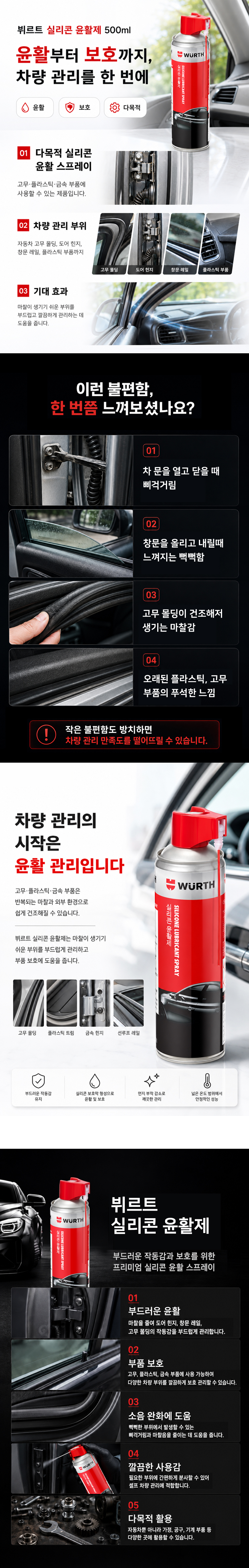 뷔르트 실리콘 윤활제 500ml