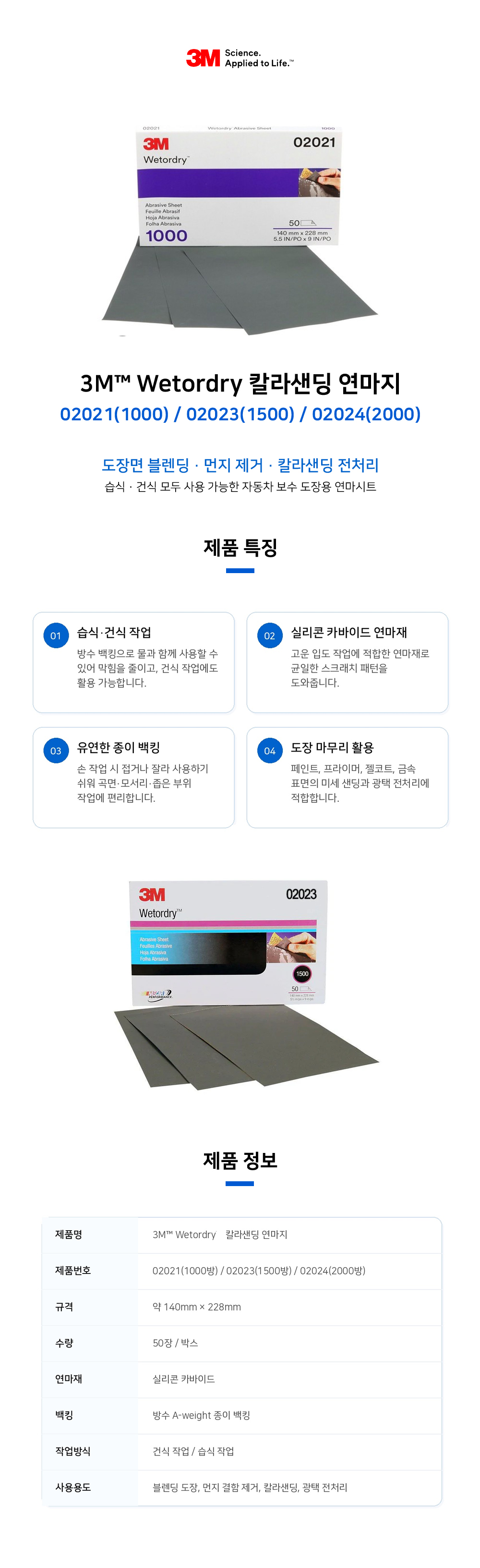 3M™ Wetordry 칼라샌딩 연마지