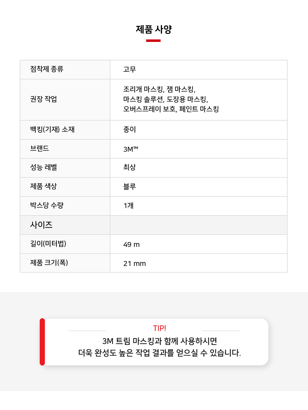 3M 다트 스펀지 마스킹 폼테이프 50m