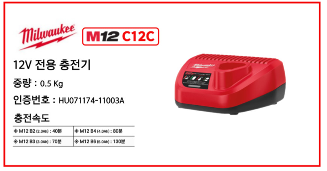 밀워키 충전 임팩 드라이버 세트 M12 BLIDRC-252C