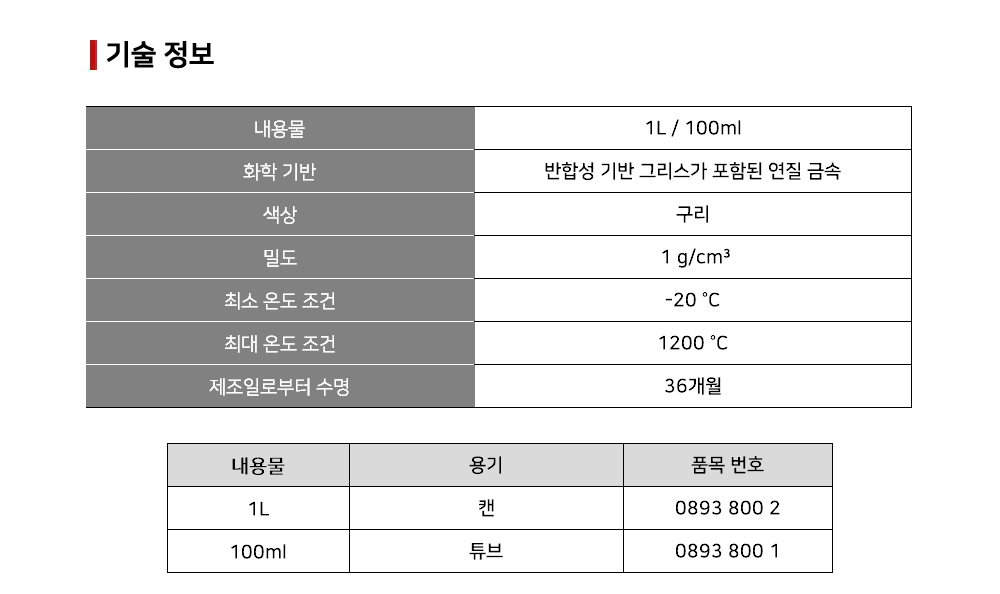 뷔르트 내열그리스 CU 800