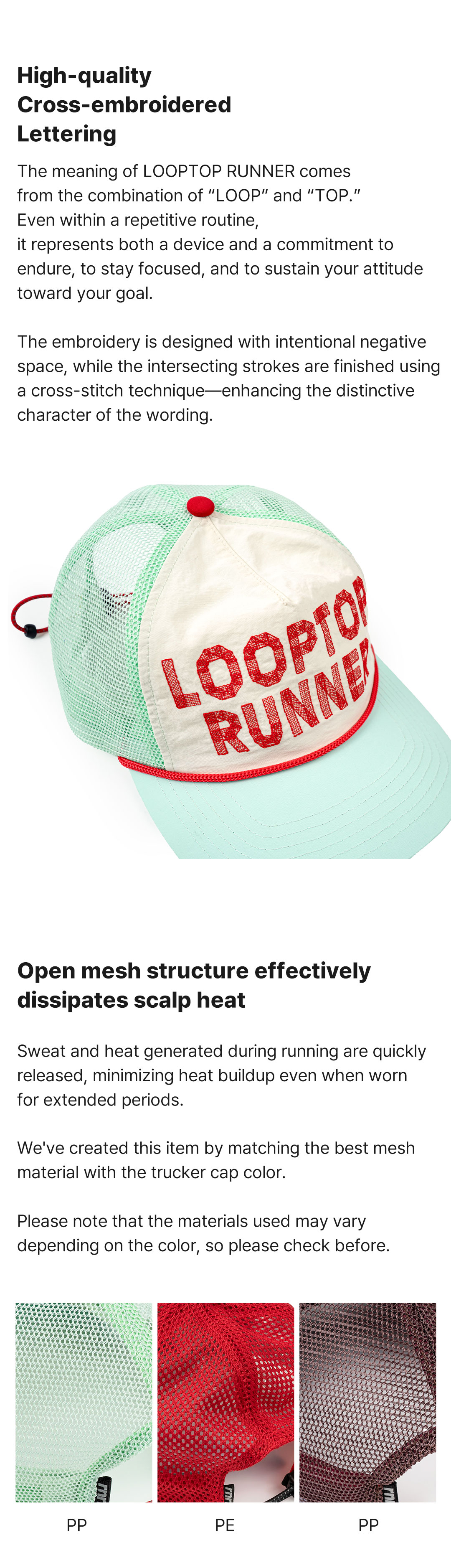 LOOPTOP RUNNER MESH CAP