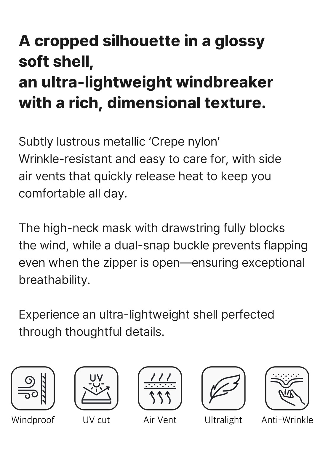 WINDBREAKER (CREPE)