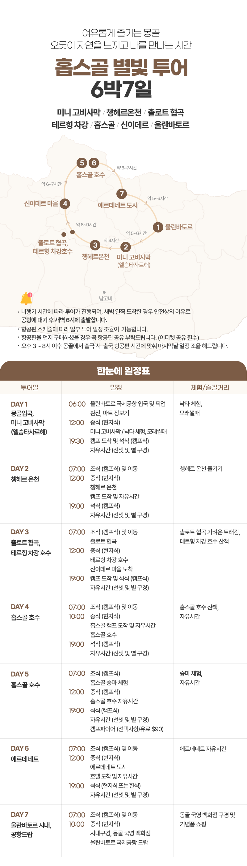 [6박7일] 몽골 홉스골 별빛 투어