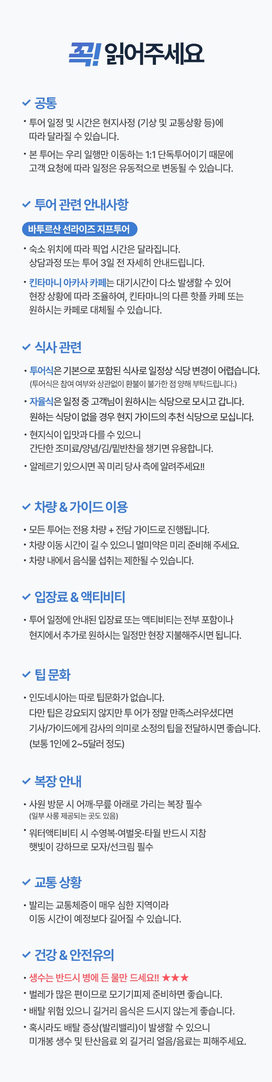 [1일] 발리 썬라이즈 지프투어