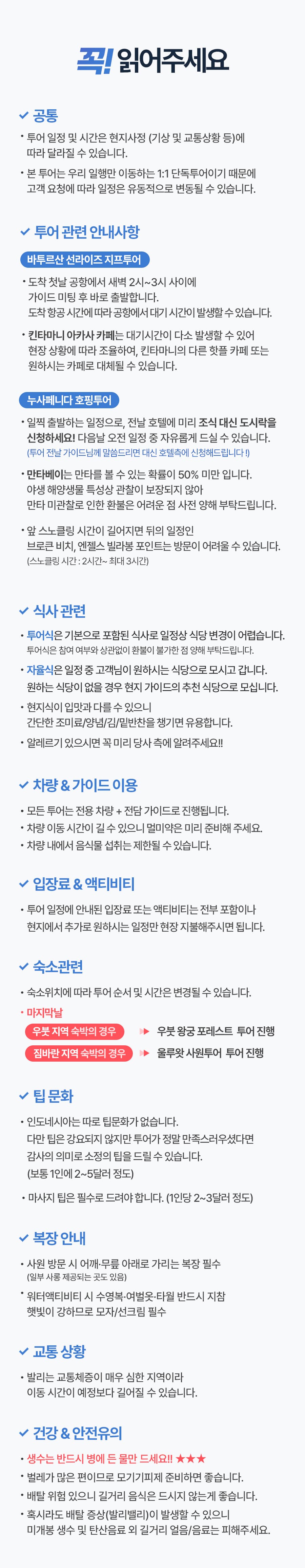 [2박5일] 발리 비지투어