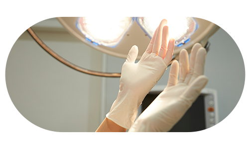 수술을 준비 중인 모습