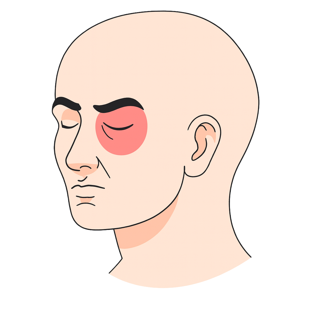 군발두통 - 눈 안쪽을 도리내는 듯한 심한 통증