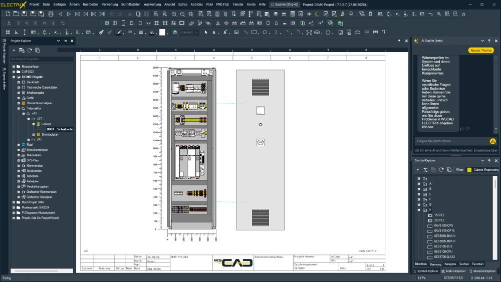 WSCAD Electrix AI 2026은 단 2분 만에 완전한 배전반을 생성