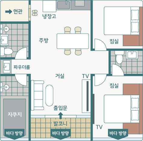 가족여행 자쿠지 숙소 리브포레스트 객실 - 스테이