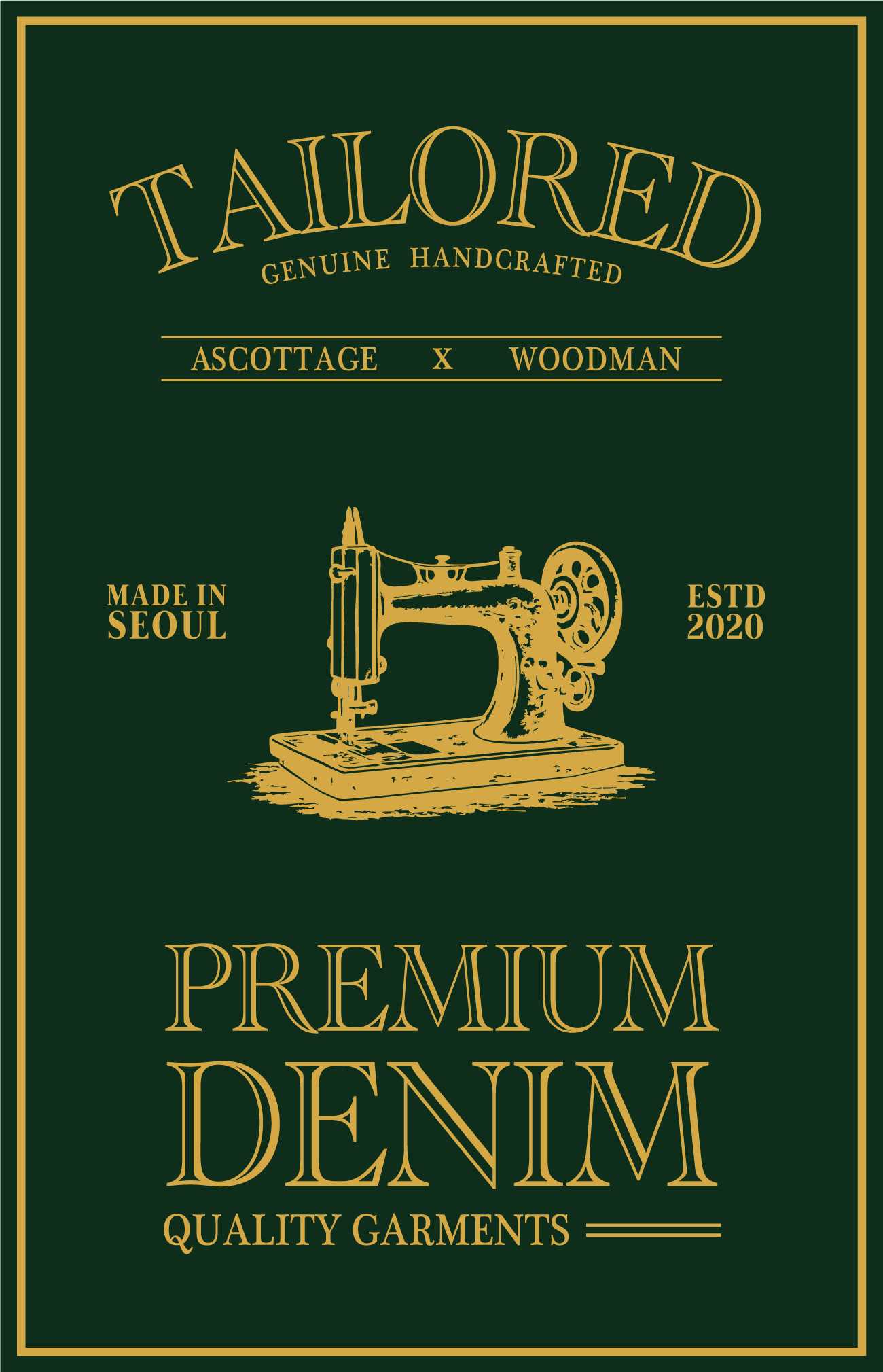 [ASCOTTAGE X WOODMAN] Tailored Premium Denim(Light Wash Denim)