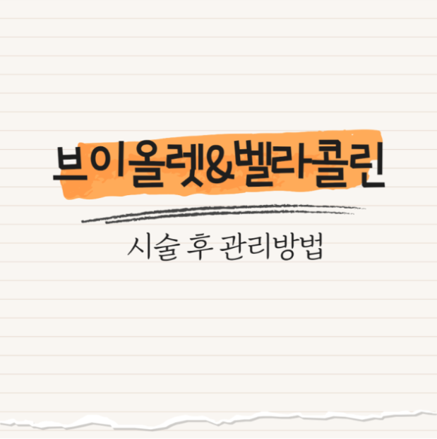 브이올렛&벨라콜린 : 시술 후 관리 방법