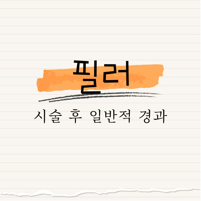 필러 : 시술 후 일반적 경과