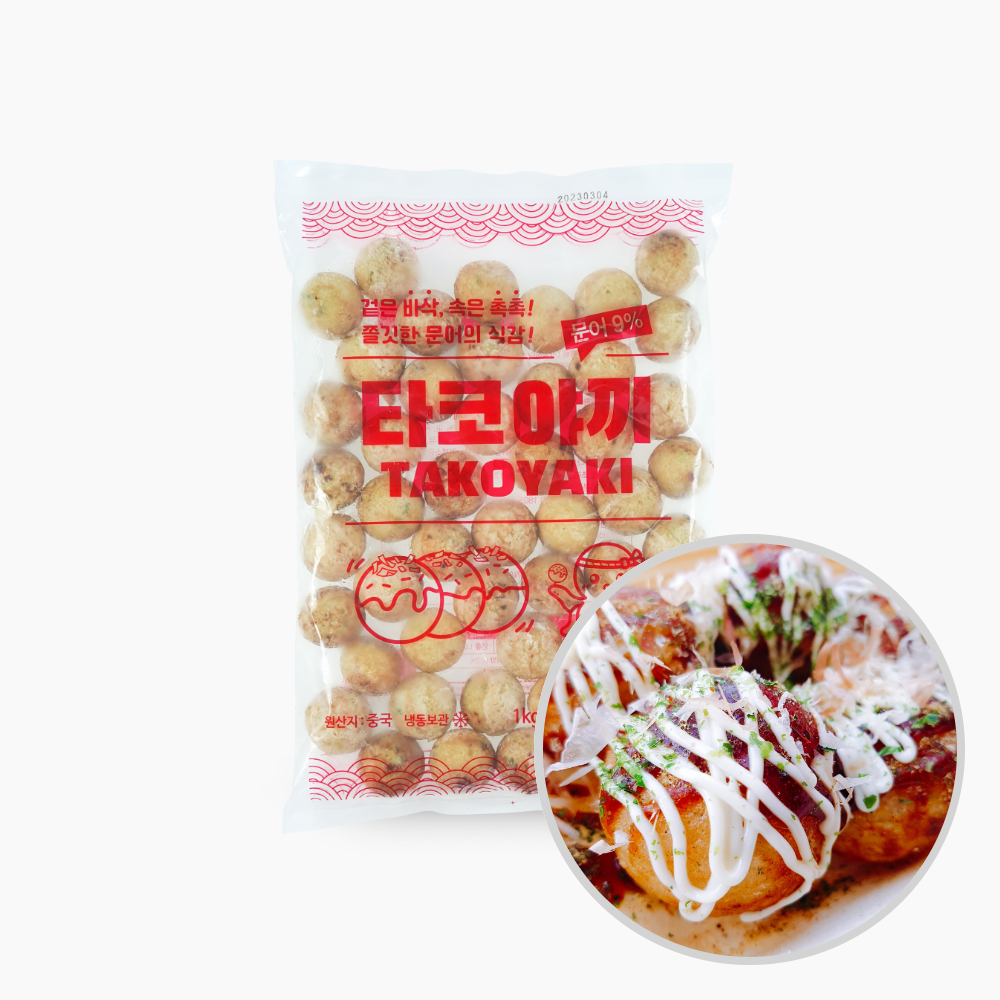 지엔씨 냉동 타코야끼 (문어10%) 1kgX10개