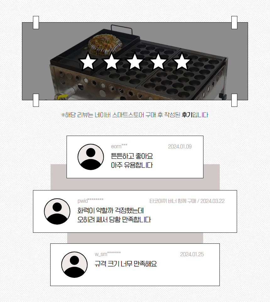 미니 다용도 철판 (타코야끼버너 호환) 볶음 핫도그 호떡 스테이크 분식 오코노미야끼 불판