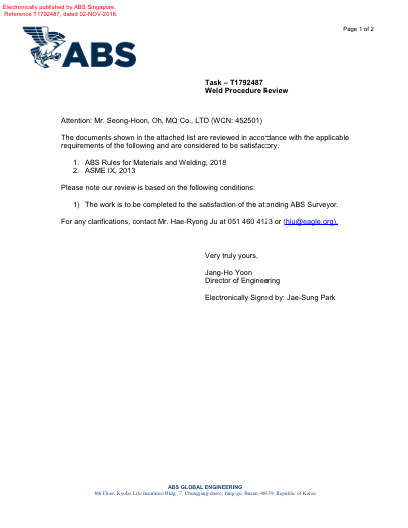 WPS TITAN/ZIRCO 인증