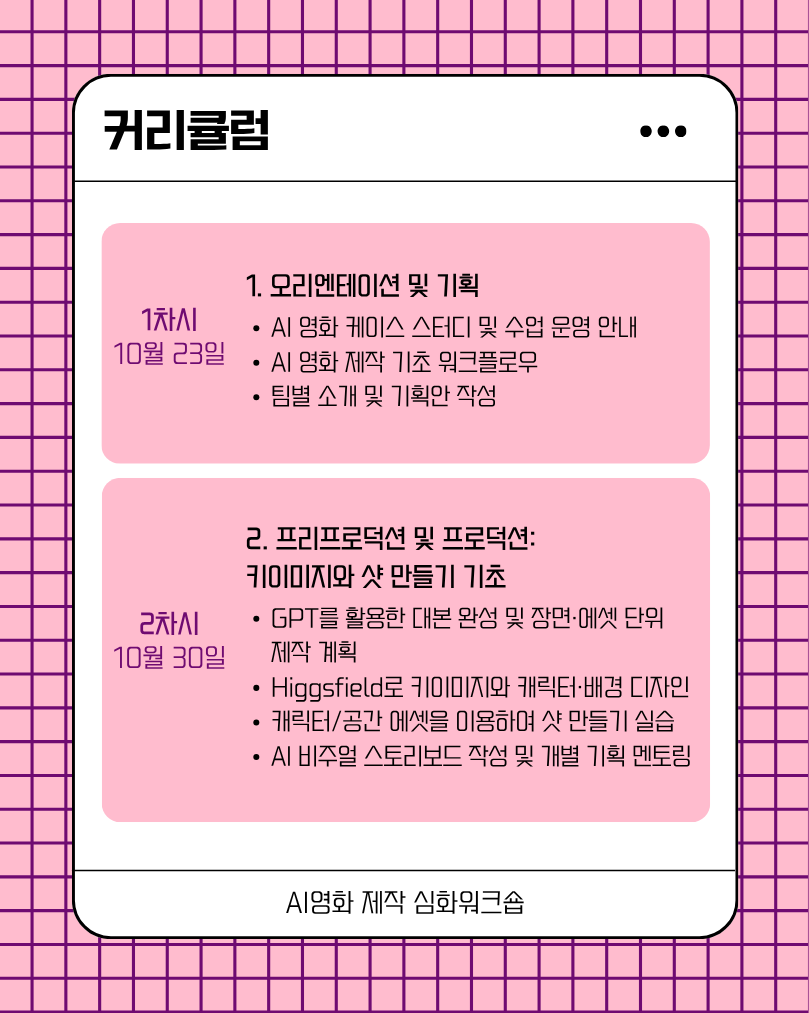 AI영화 제작 심화워크숍