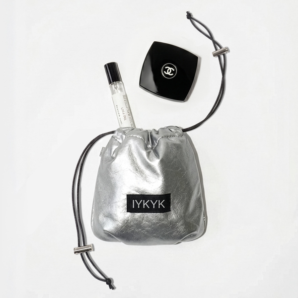Silver Drawstring Pouch