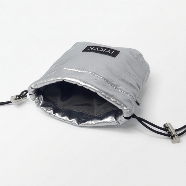 Silver Drawstring Pouch