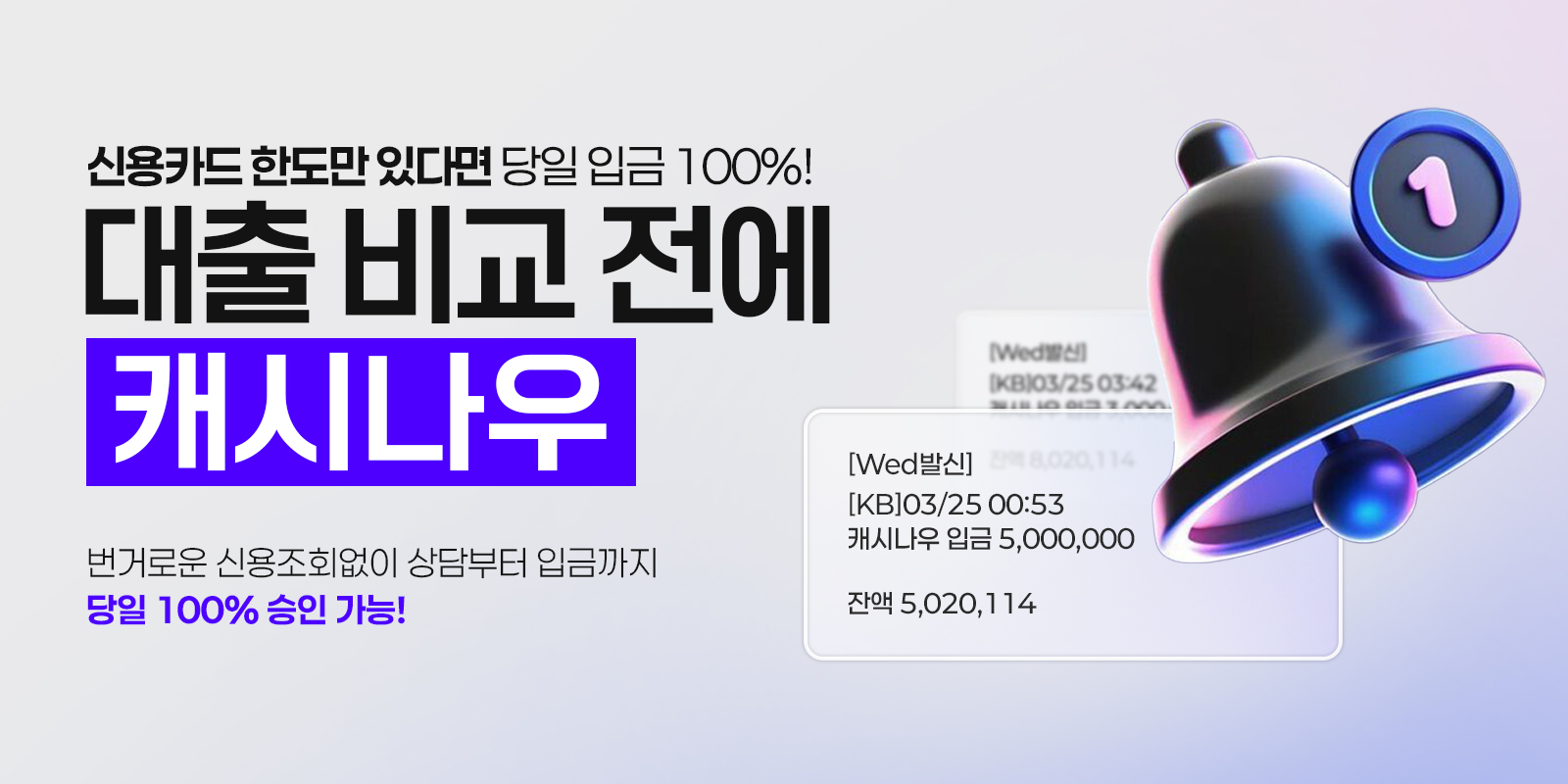 캐시나우 신용카드 현금화 서비스 장점