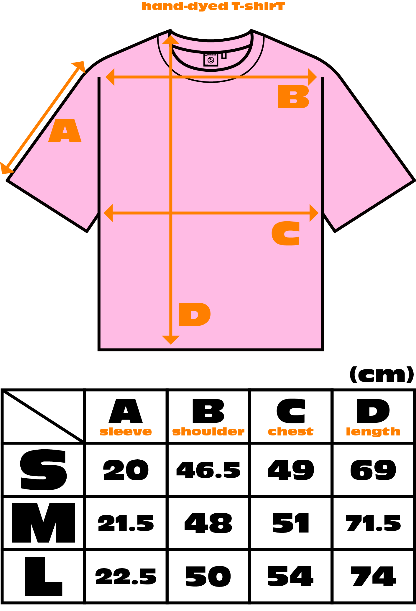 2026 s3WyT hand dyed T-shirT (bubbleguM, puMpkin, Tarp)