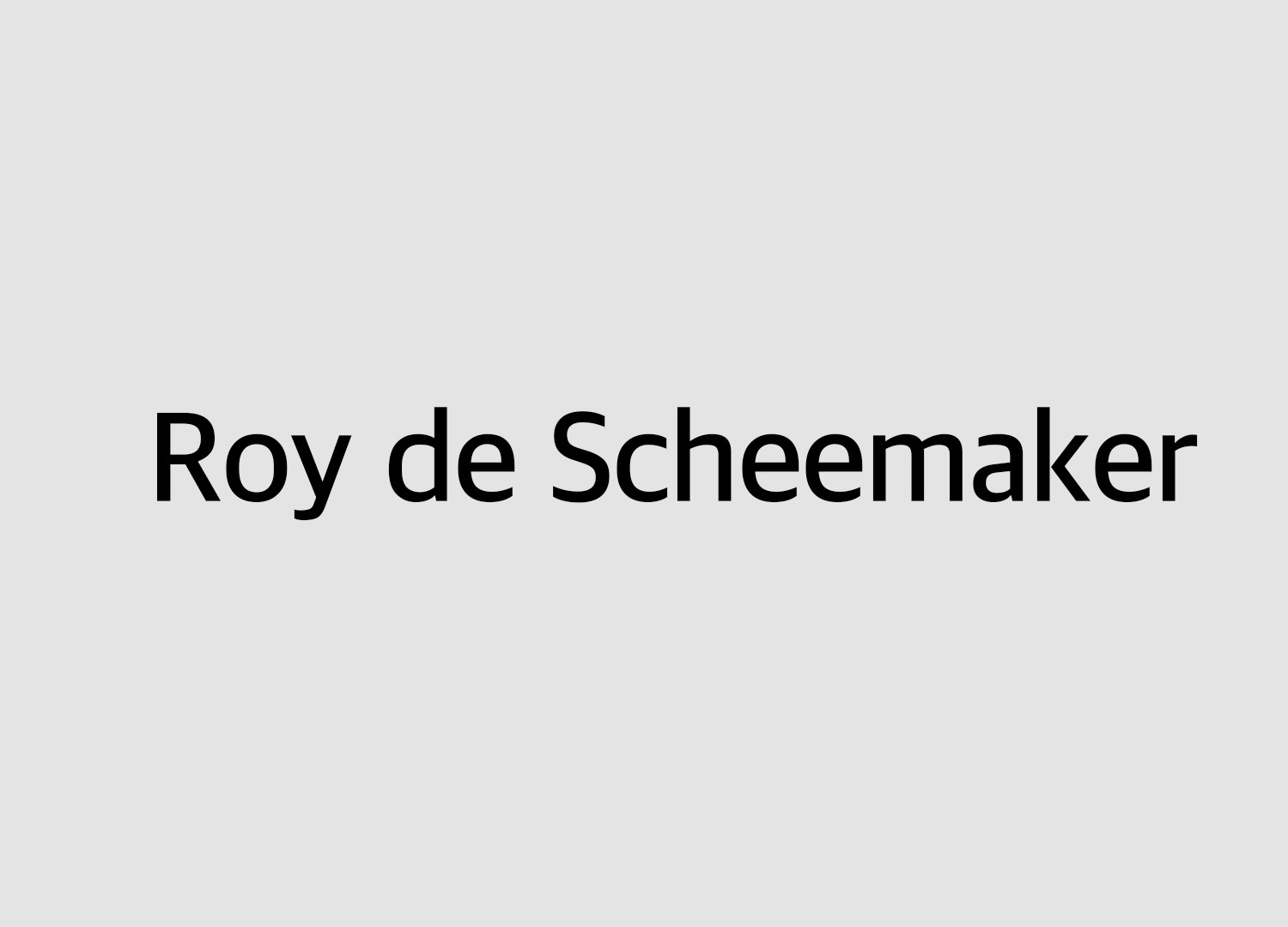 Roy de Scheemaker