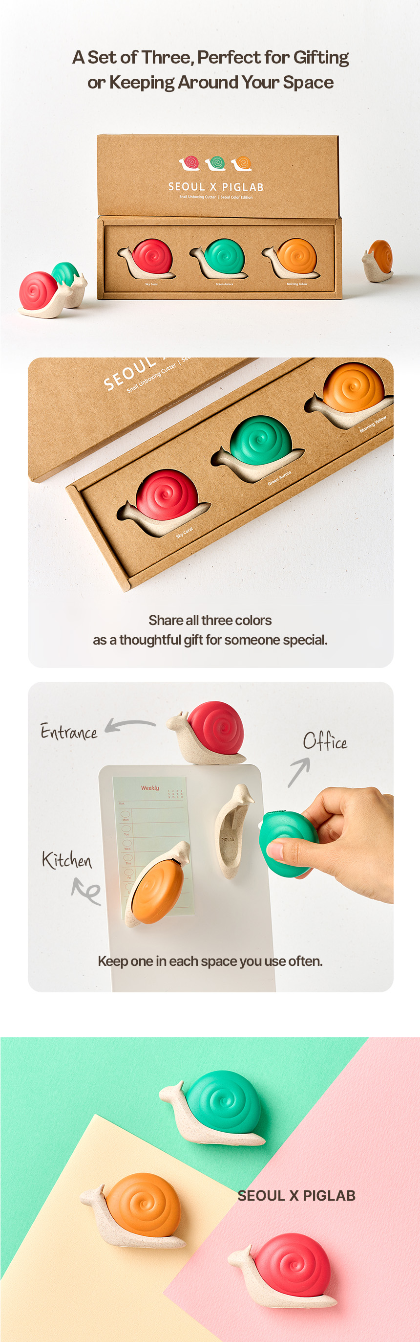 Snail Unboxing Cutter | Seoul Color Edition
