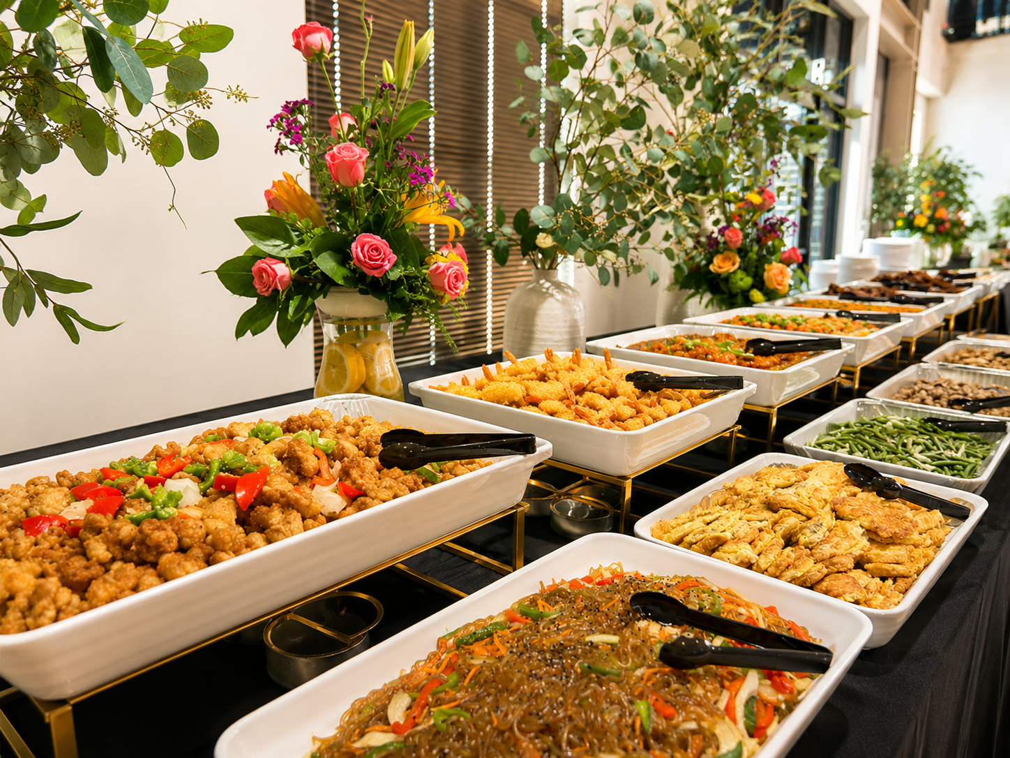 Elegant reception menu