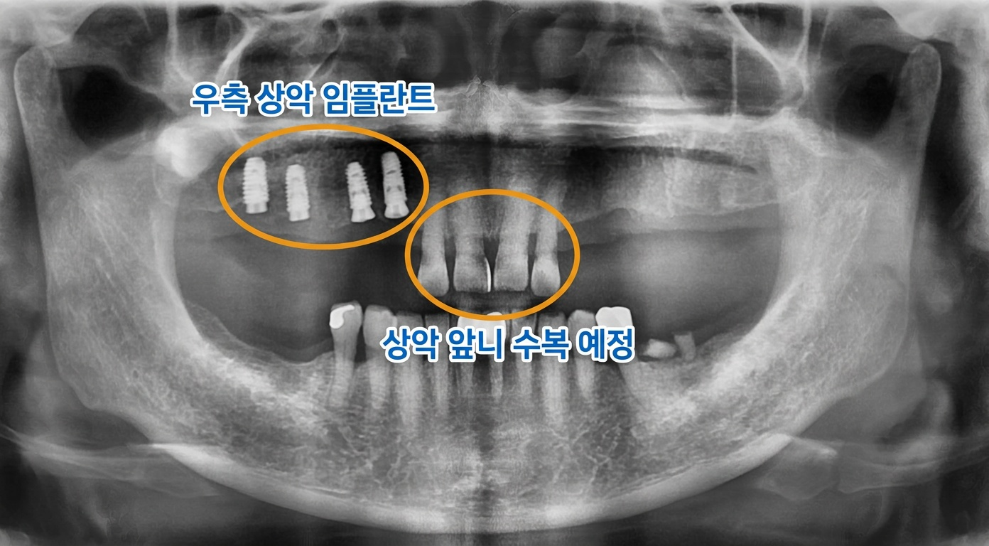 [치료 중] 우측 상악 식립 후