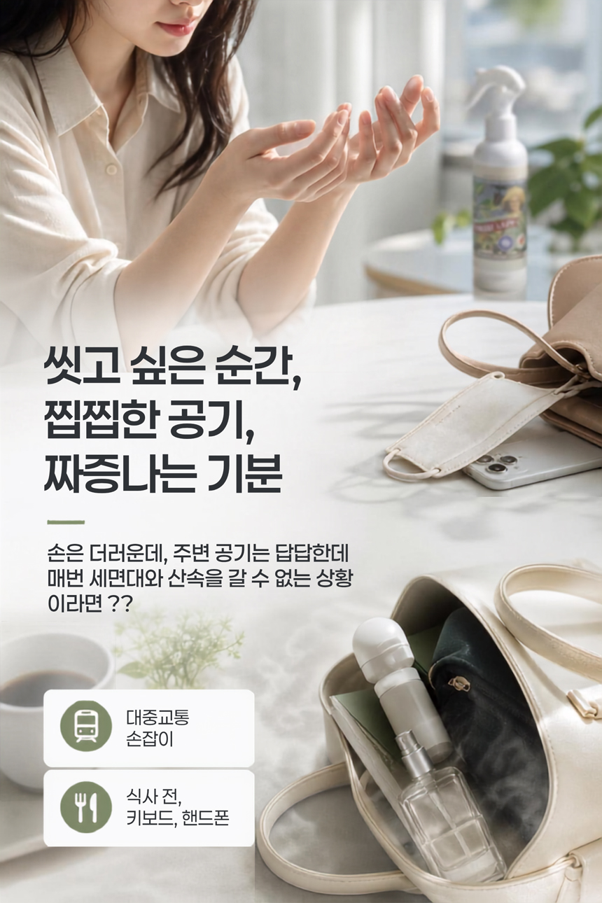 포레스트레이디 천연아로마 세정미스트 200ml, 손세정 실내공기청정 탈취