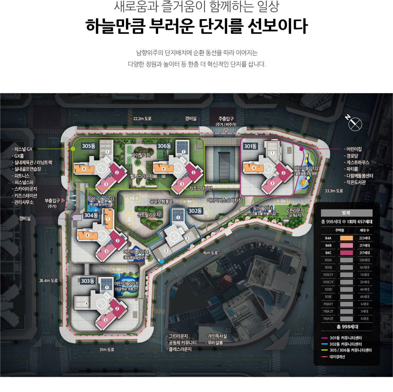 대전 하늘채 루시에르 단지배치도