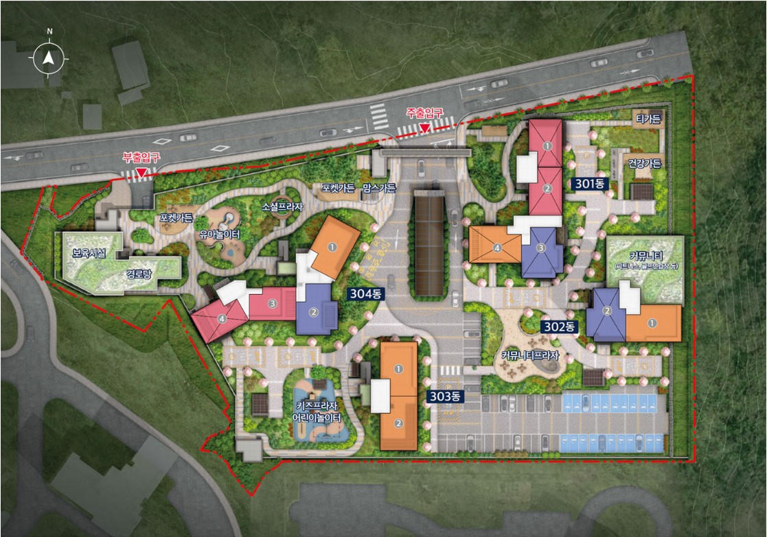 파크레스트 해남 단지배치도