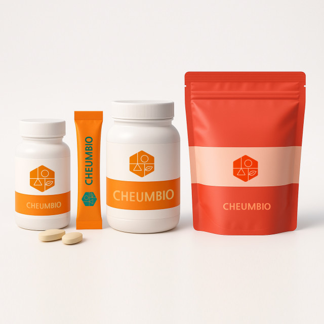 정제(타정), 스틱포, 분말파우치 등 건강식품 제형