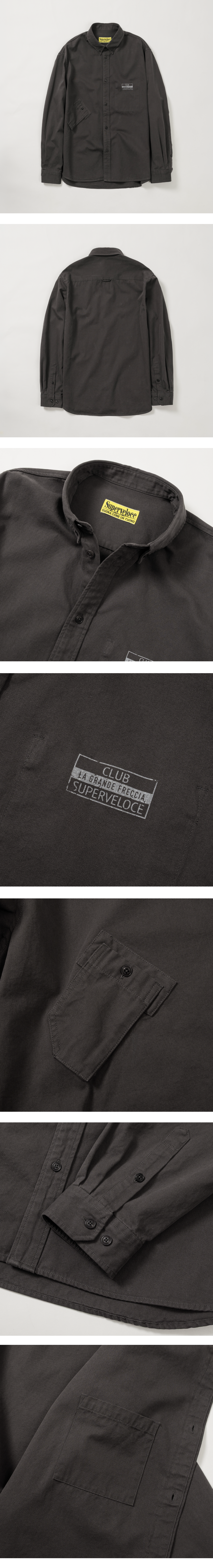 Miglia Map Pocket Over Shirt Charcoal