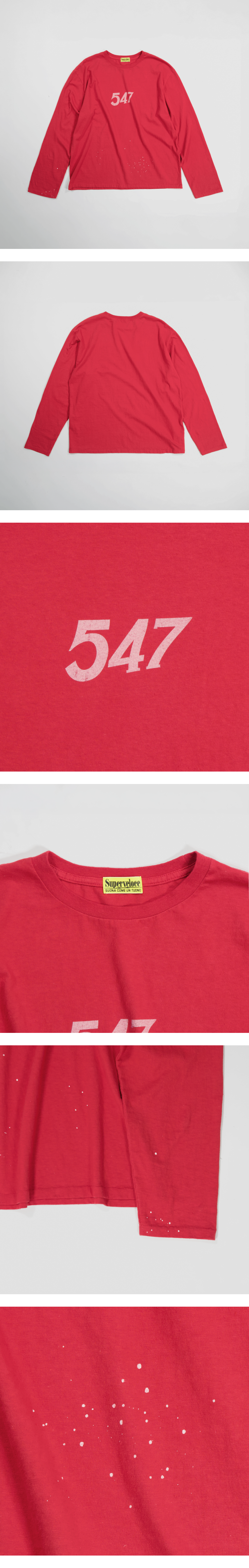 Legendary Number Long Sleeve T-shirt Racing Red