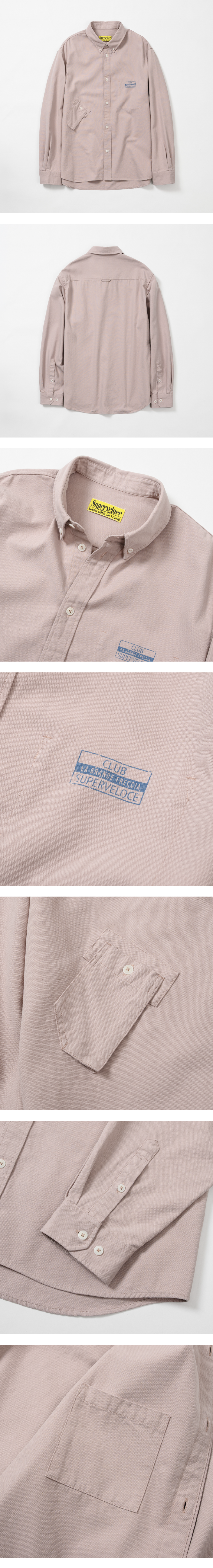 Miglia Map Pocket Over Shirt Pale Pink