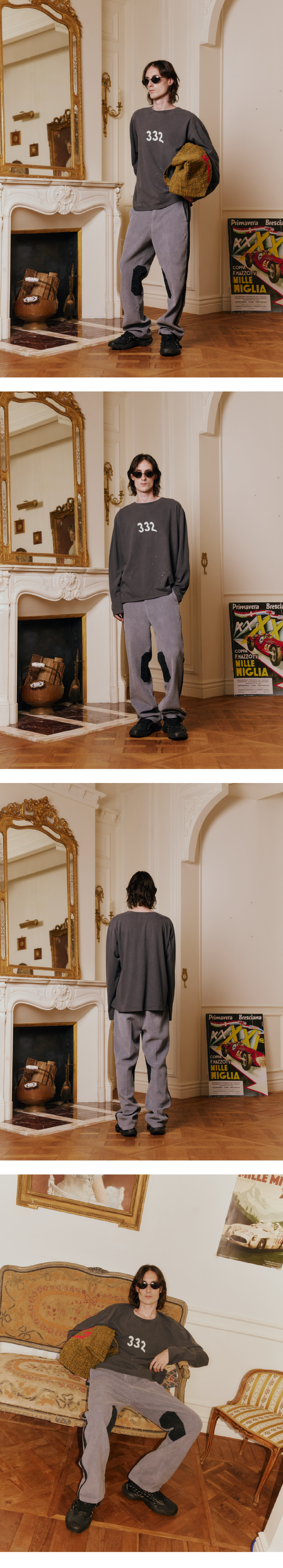 Legendary Number Long Sleeve T-shirt Acid Black
