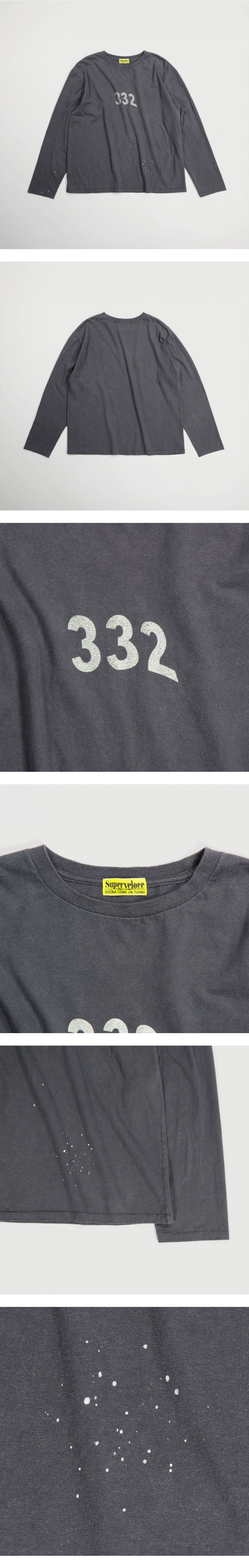Legendary Number Long Sleeve T-shirt Acid Black
