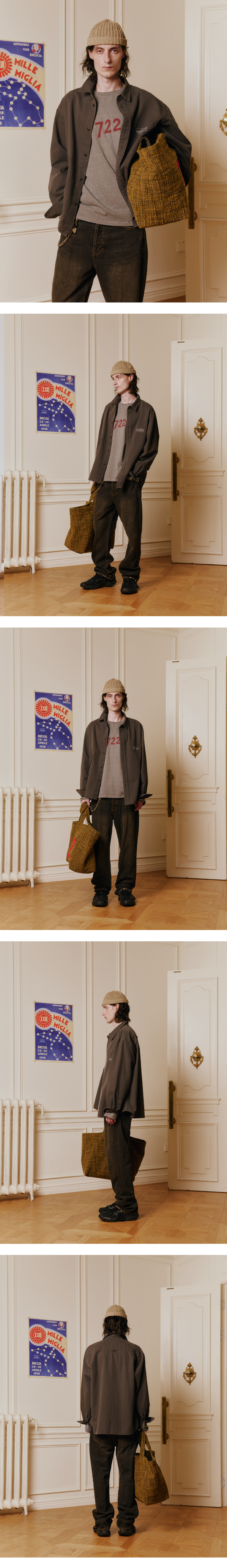 Miglia Map Pocket Over Shirt Charcoal