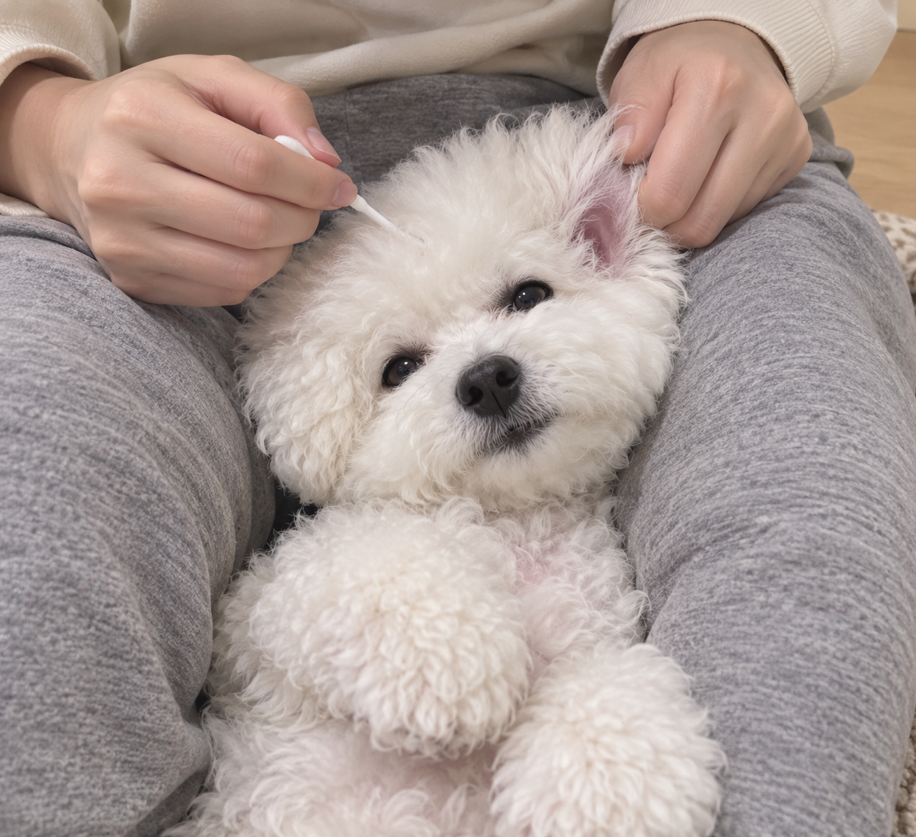 강아지 귀청소, 강아지 귀청소 주기, 강아지 귀청소 용품, 강아지 훈련, 피스멍멍