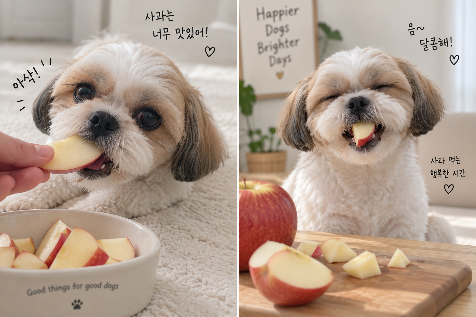 강아지 사과 급여